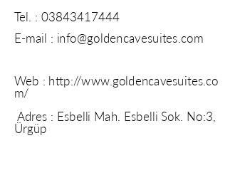 Golden Cave Suites iletiim bilgileri